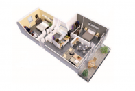 Plan d'appartement 3D