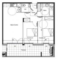 Passion Village - Plan T3 60,76m²