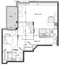 Passion Village - Plan T3 78,55m²