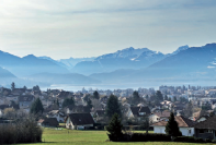 Vue sur Annecy-Le-Vieux et le Lac
